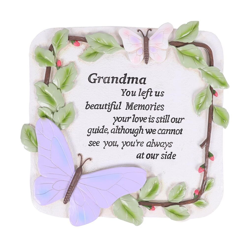 7892 10 Inch Resin Memorial Garden Stone, Outdoor Decor, Sympathy Garden